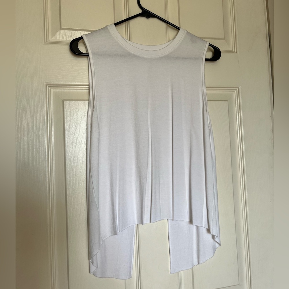 Lorna Jane Split Back Silky Sleeveless Top - XS